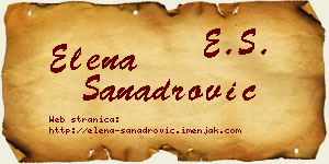 Elena Sanadrović vizit kartica